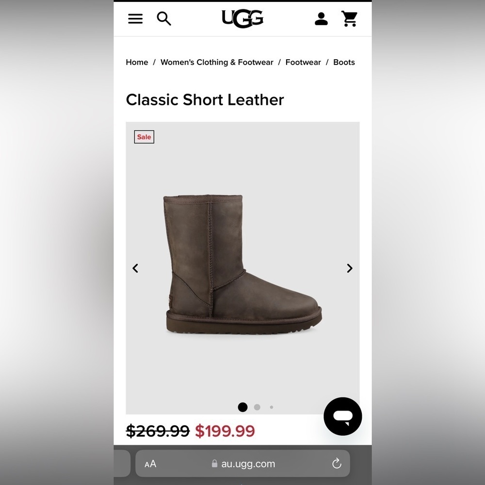 UGG Classic Short Leather Boots - Picture 7 of 7